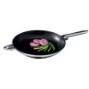 Lot 3 poêles inox antiadhérentes Mutine 20, 24 et 26 cm et manche amovible Cristel Cristel