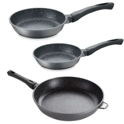 Lot 3 poêles revêtement Dur comme la pierre 20, 28 et 32 cm Mathon