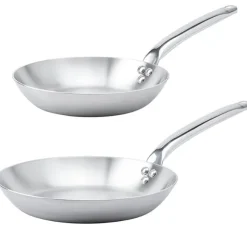 Lot 2 poêles tout inox Alchimy 24 et 28 cm De Buyer