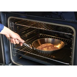Lot 3 poêles tout inox Alchimy Loqy 20, 24 et 28 cm et manche amovible De Buyer