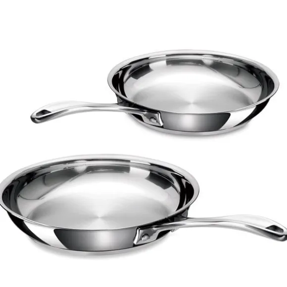Lot 2 poêles tout inox Chef 24 et 28 cm Beka