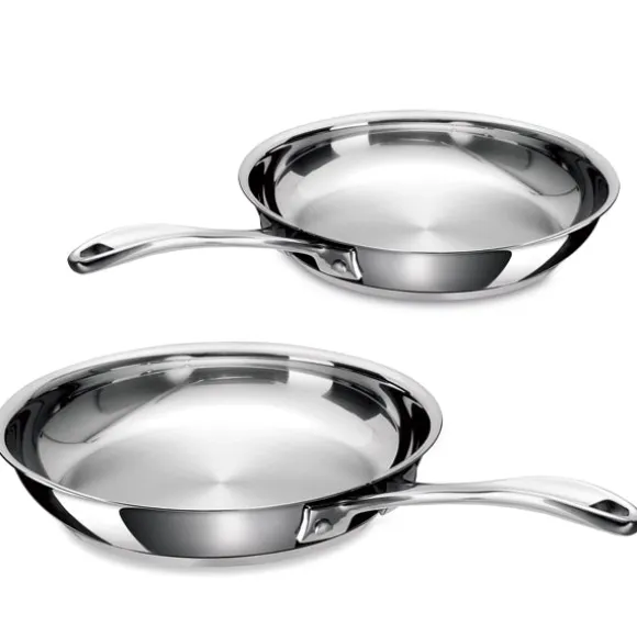 Lot 4 poêles tout inox Chef 20, 24, 28 et 30 cm Beka