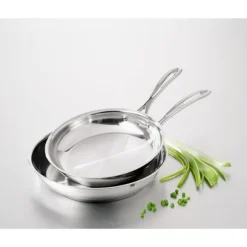 Lot 4 poêles tout inox Chef 20, 24, 28 et 30 cm Beka