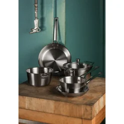Lot 3 poêles tout inox 1826 20, 24 et 28 cm Cristel