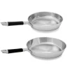 Lot 2 poêles tout inox Rapid Cook 24 et 28 cm Mathon