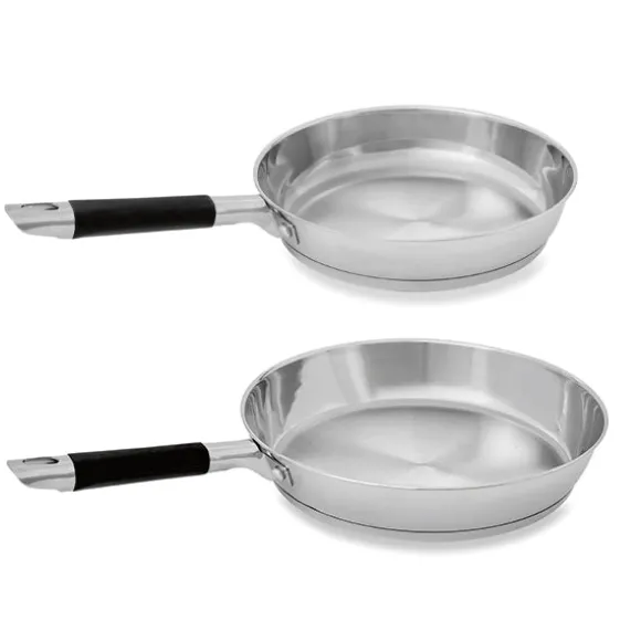 Lot 2 poêles tout inox Rapid Cook 24 et 28 cm Mathon
