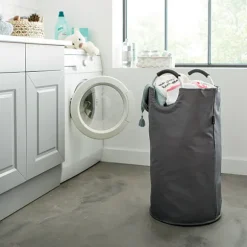 Lot poubelle de cuisine en inox 30 L et grand panier de tri 72 L Mathon