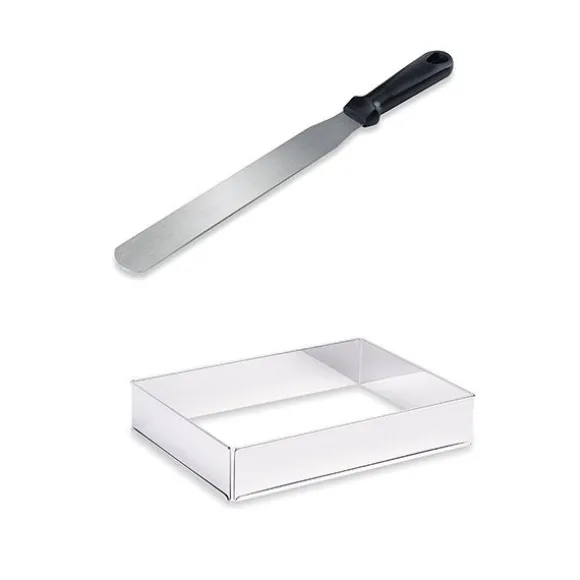 Lot rectangle à gâteau extensible et spatule à gâteaux Mathon