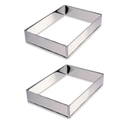 Lot 2 rectangles à gâteaux extensibles Mathon
