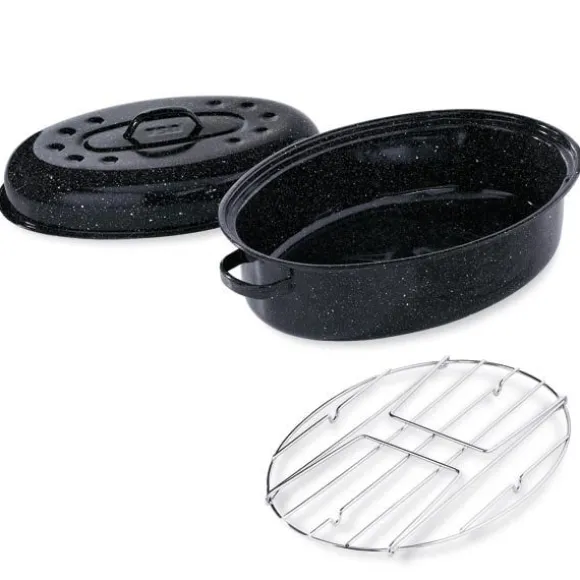 Lot Roaster 4 8 personnes avec grille Graniteware