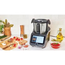 Lot robot cuiseur multifonction 4,5 L 1000 W et 2 bols inox avec couvercles Mathon
