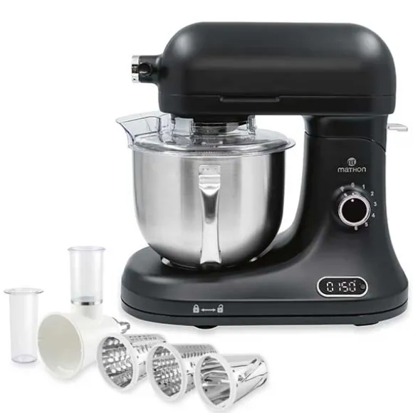 Lot robot pâtissier 5 L avec balance intégrée et kit tranchoir et râpes Mathon