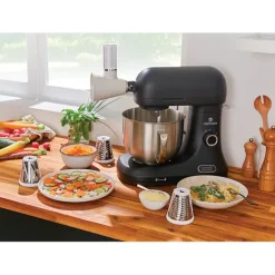 Lot robot pâtissier 5 L avec balance intégrée et kit tranchoir et râpes Mathon
