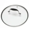 Lot sauteuse 2 anses tout inox Excell'Inox 28 cm et couvercle en verre Mathon
