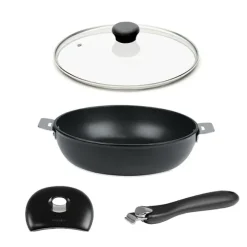 Lot sauteuse Cookway 28cm avec poignée, anse et couvercle Cristel