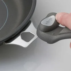 Lot sauteuse paysanne acier Minéral B 24 cm et manche amovible De Buyer