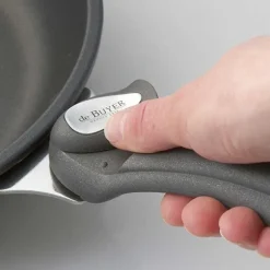 Lot sauteuse paysanne acier Minéral B 24 cm et manche amovible De Buyer