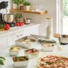 Lot 2 sets de 5 bacs de préparation culinaire en inox Mathon
