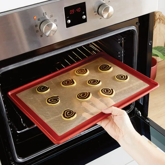 Lot tapis plaque de cuisson 39,7 x 29,5 cm et spatule à gâteau lame plate 26 cm Mathon