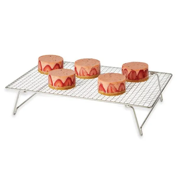Lot Volette rectangulaire en inox avec tapis de cuisson en silicone Mathon