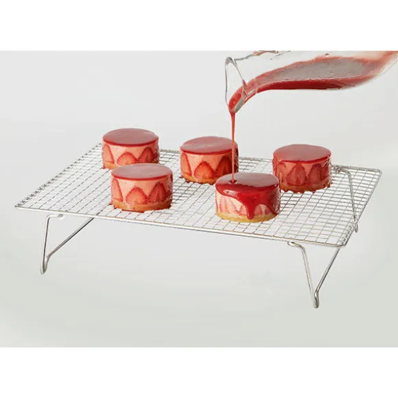 Lot Volette rectangulaire en inox avec tapis de cuisson en silicone Mathon