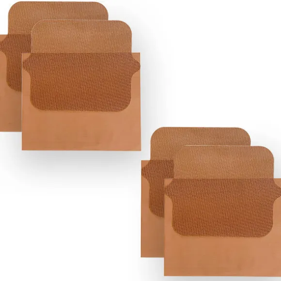 Lot 2 x 2 feuilles de cuisson rectangulaires pour friteuse à air chaud NoStik