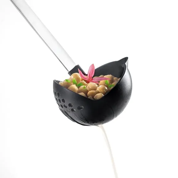 Louche avec écumoire en nylon et inox Ibili