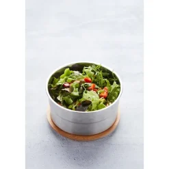Lunch box ronde en inox 850 ml et couvercle en bambou Point Virgule