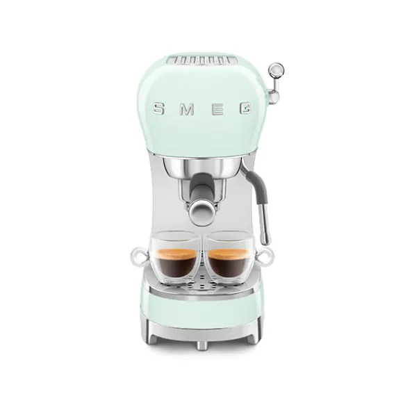 Machine à café expresso 1 L 1350 W ECF02PGEU vert d'eau Smeg
