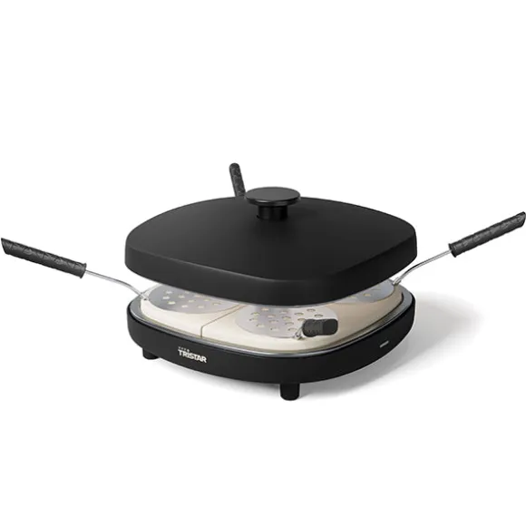 Machine à mini-pizzas Pizza Family 4 pour 4 personnes avec coupe pâte inclus Tristar