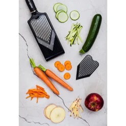 Mandoline en V réglable avec lame à julienne Microplane