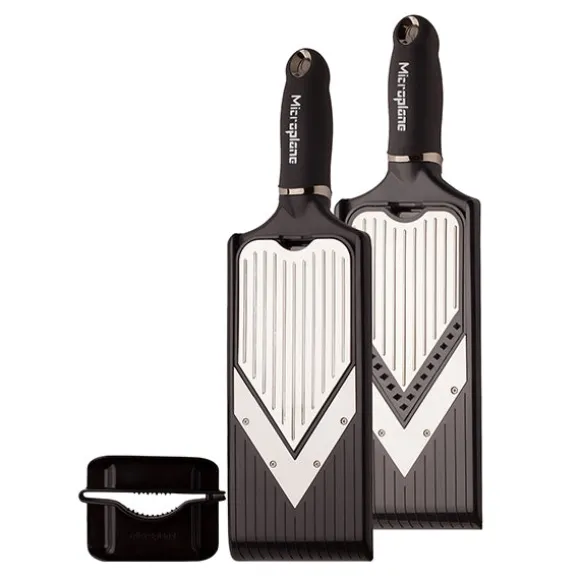 Mandoline en V réglable avec lame à julienne Microplane