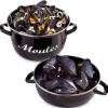Marmite à moules acier émaillé 24 cm 5 L Baumalu