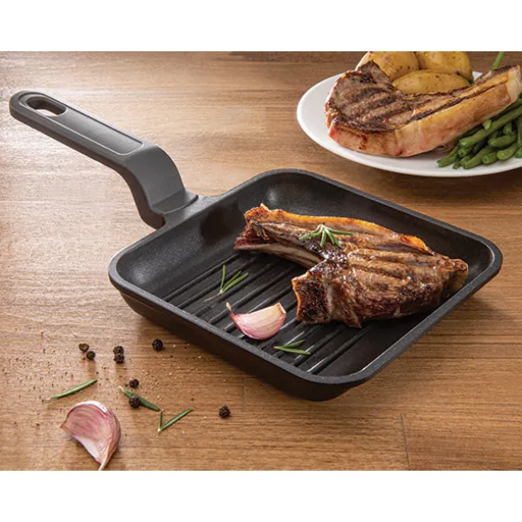 Mini grill antiadhérent en fonte d'aluminium 14 cm Mathon