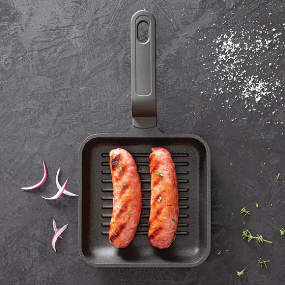 Mini grill antiadhérent en fonte d'aluminium 14 cm Mathon