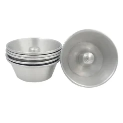 6 mini moules à savarin aluminium 8 cm