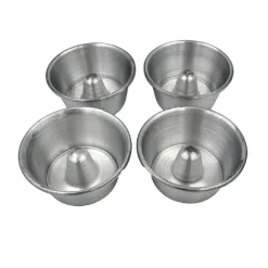 4 mini moules à savarin aluminium 8 cm