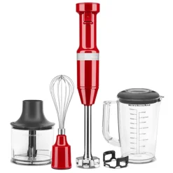 Mixeur plongeant 5 vitesses 180 W rouge empire Kitchenaid 5KHBV83EER Kitchenaid