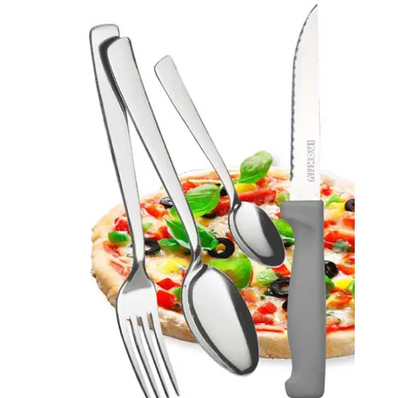 Ménagère Eatitaly inox 24 pièces avec couteau à steak Inoxriv