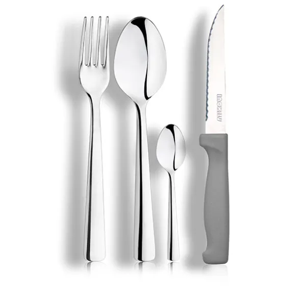 Ménagère Eatitaly inox 24 pièces avec couteau à steak Inoxriv