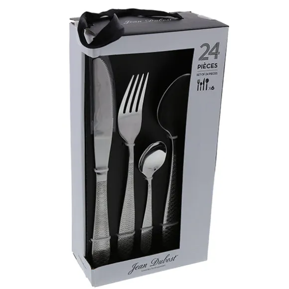 Ménagère 24 pièces inox Flower Jean Dubost