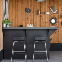 Modulo comptoir bar 120 cm gris cargo ENO
