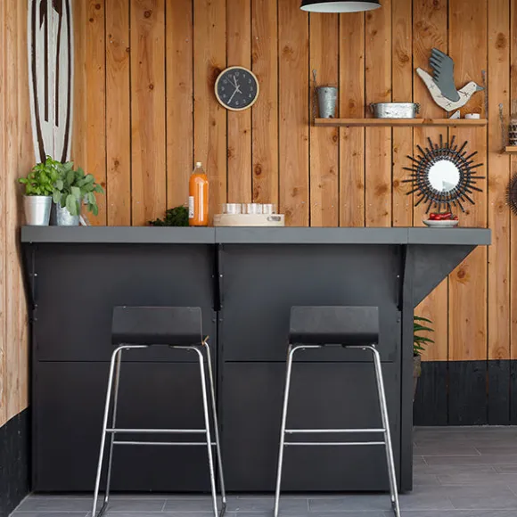 Modulo comptoir bar 120 cm gris cargo ENO