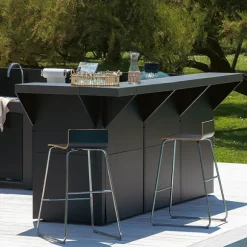 Modulo comptoir bar 80 cm gris cargo ENO