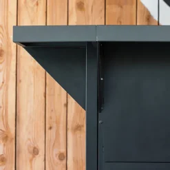 Modulo comptoir d'angle avec plateau et cornière gris cargo ENO
