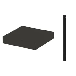 Modulo comptoir d'angle avec plateau et cornière gris cargo ENO