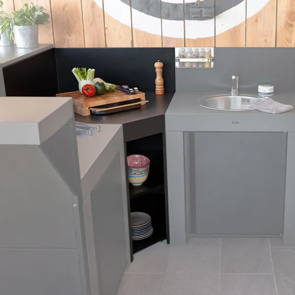 Modulo d'angle 80 cm gris cargo ENO