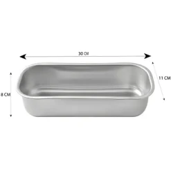 Moule à cake en acier inoxydable 30 cm Steel Pan