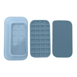 Moule et bac à glaçons en silicone et plastique bleu 22,2 cm Dotz