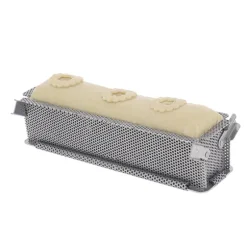 Moule à pâté croûte perforé inox Géo forme 24 cm De Buyer
